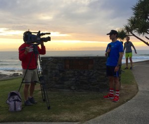 And the news crew is also interested in what's we're up to